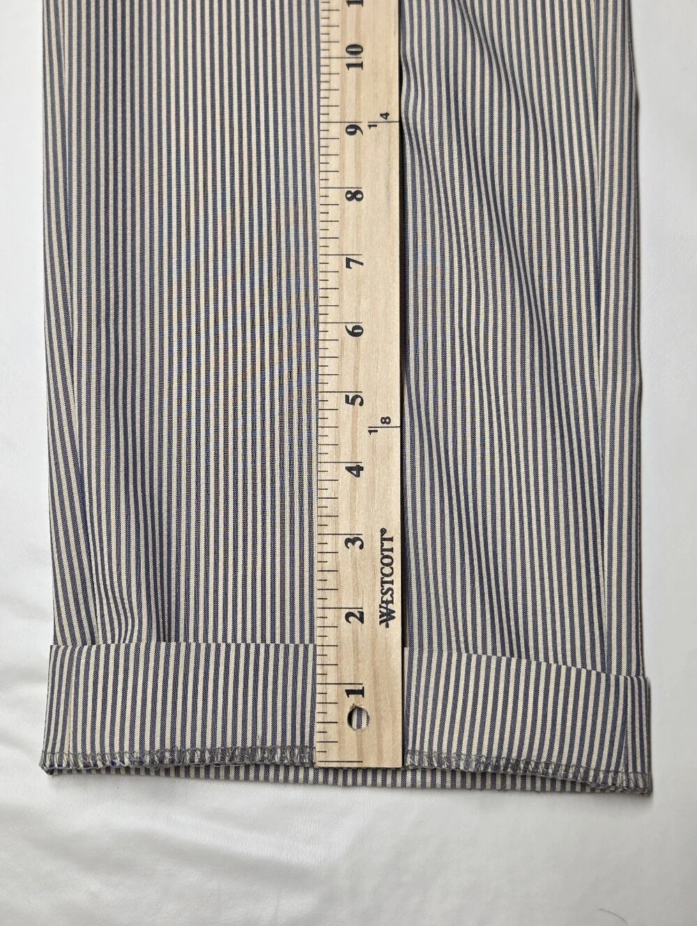 Lauren Ralph Lauren Seersucker Suit Mens 38R 32x32 Navy Cream Stripe 2Pc